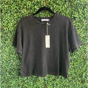 Lacausa - NWT - Boxy Tee | Black Mineral Wash - Sz Small | 100% Organic Cotton